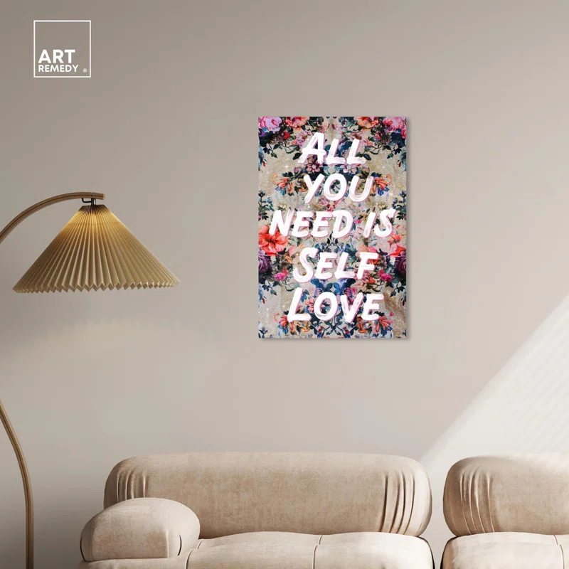 Art Remedy All You Need is Self Love Canvas Trend Pink Wall Art by Art Remedy