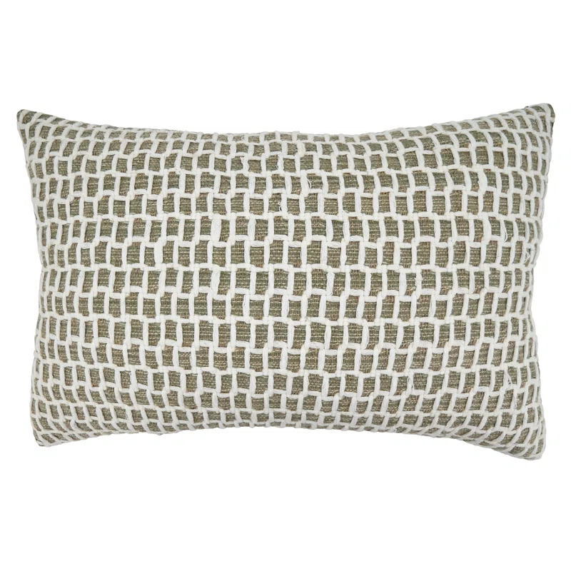 Saro Gina Collection Appliqued Cotton Throw Pillow