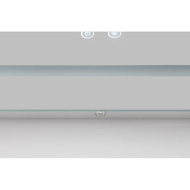 AQUADOM Daytona LED Wall-Mount Mirror for Bathroom with 3 Color Lighting, Touch Control, Dimmer and Defogger, Digital Clock