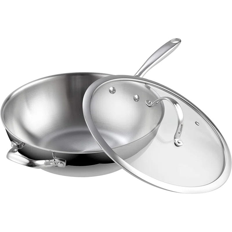 3 Quarts Stainless Steel Saute Pan with Lid