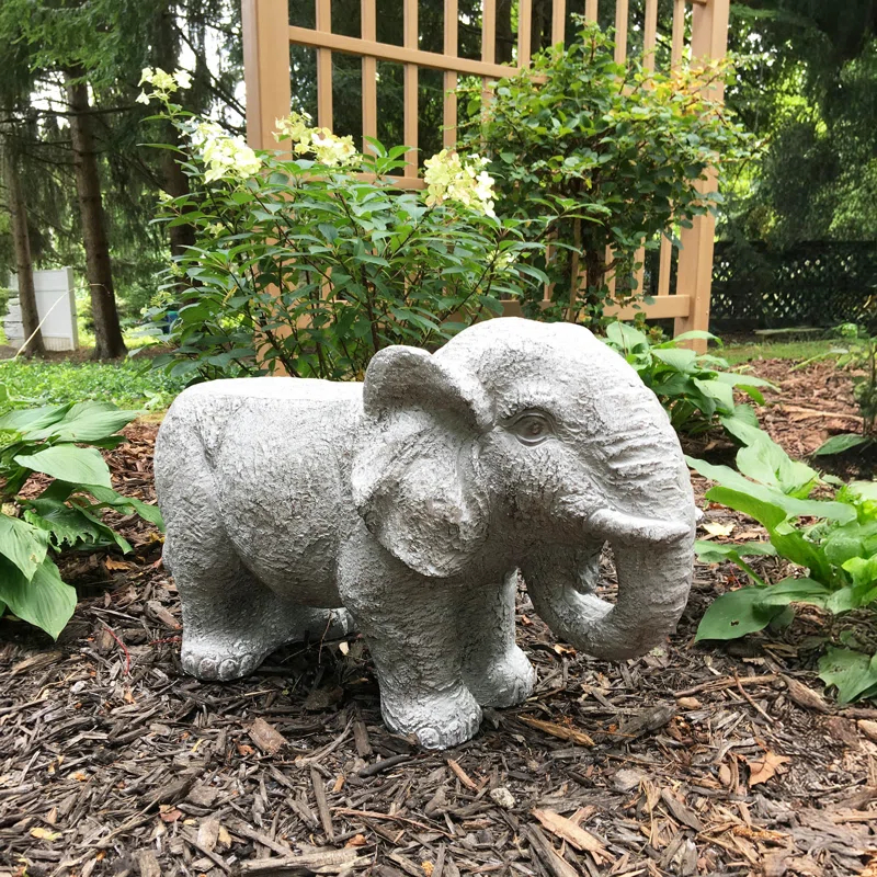 Dakota Fields Kalamazoo Elephant Weather Resistant Resin Garden Statue