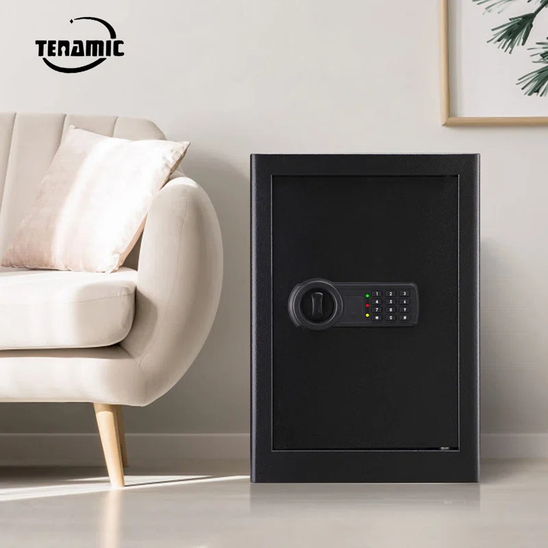 Safe 2.2 Cubic Feet Fire Resistant And Waterproof Home Safe, Keypad Large Lock Box Cabinet Safe, Solid Alloy Steel Office Hotel Home Safe, Black