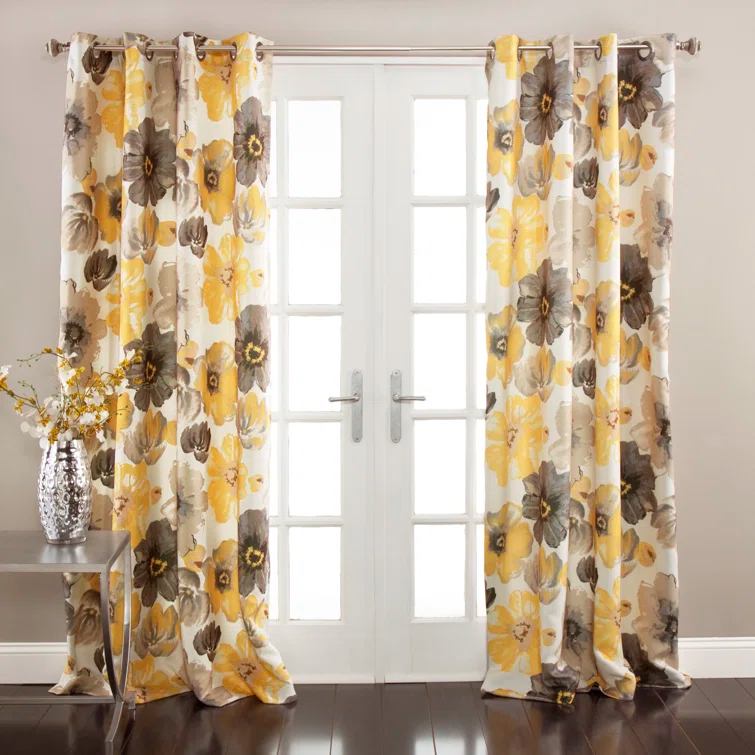 Lush Decor Leah Polyester Room Darkening Curtain Pair (Set of 2)