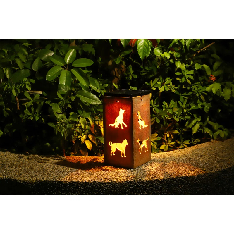 Techko Solar Themed Silhouette Indoor/Outdoor Garden Décor Lantern