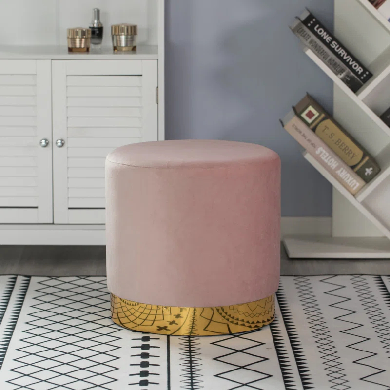 Everly Quinn Nayli Velvet Ottoman