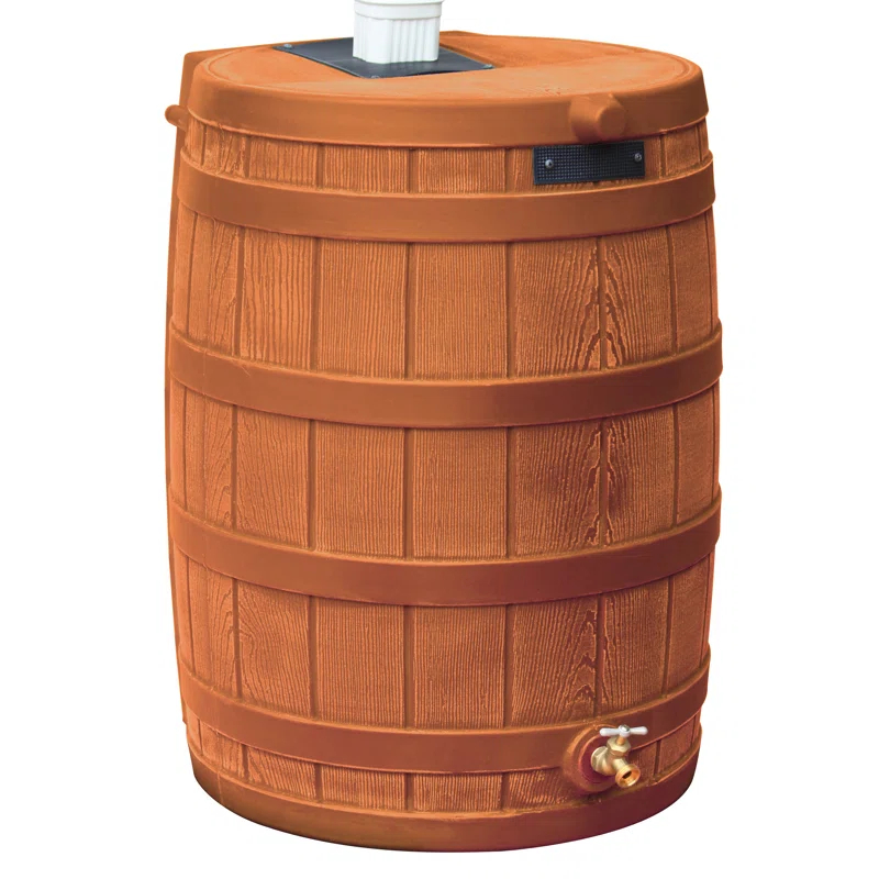 Good Ideas Good Ideas Rain Wizard Whiskey Style Rain Barrel with Overflow and Spigot
