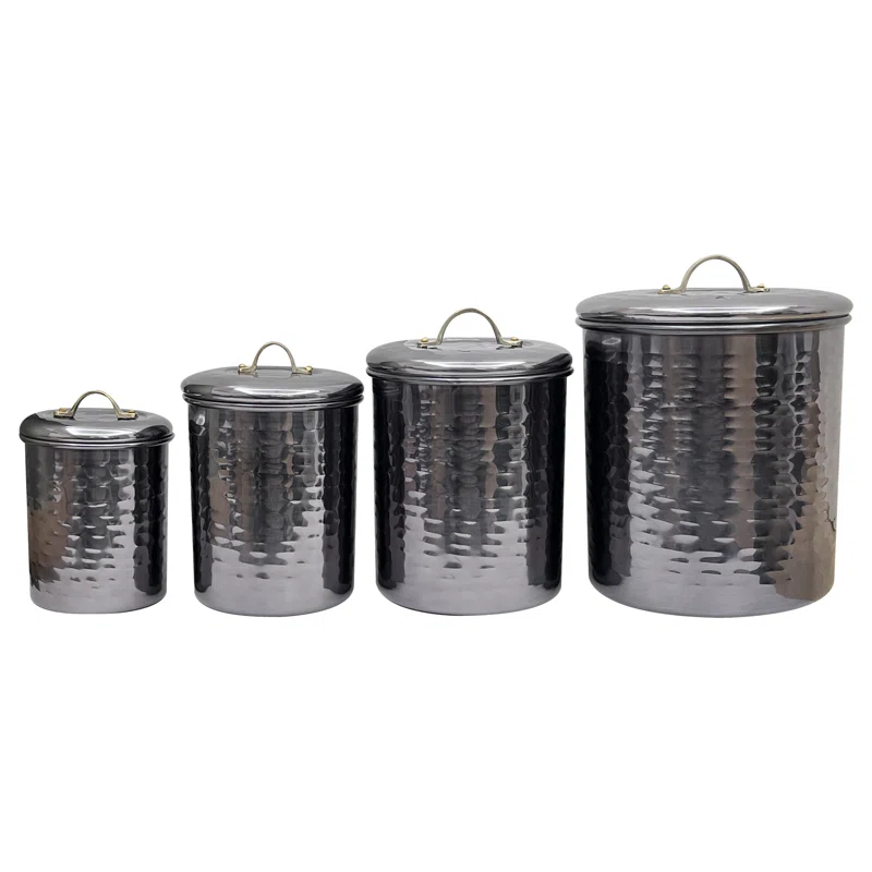 Winston Porter Stainless Steel Canister - Set of 4