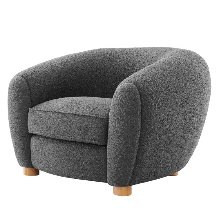 Modway Modway Abundant Boucle Upholstered Fabric Armchair