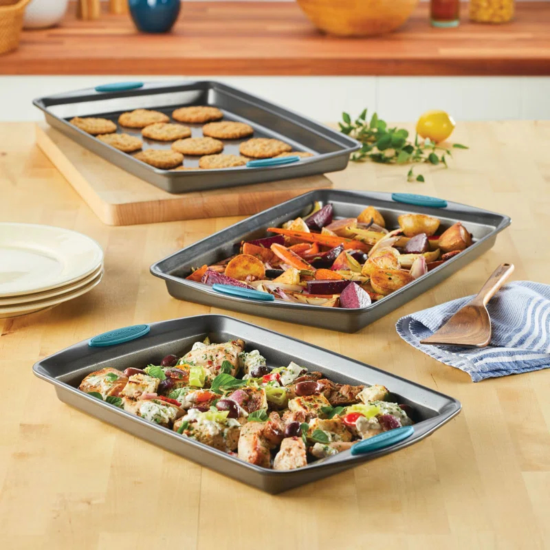 Rachael Ray Rachael Ray Nonstick Bakeware Cookie Pans / Baking Pans Set, 3 Piece