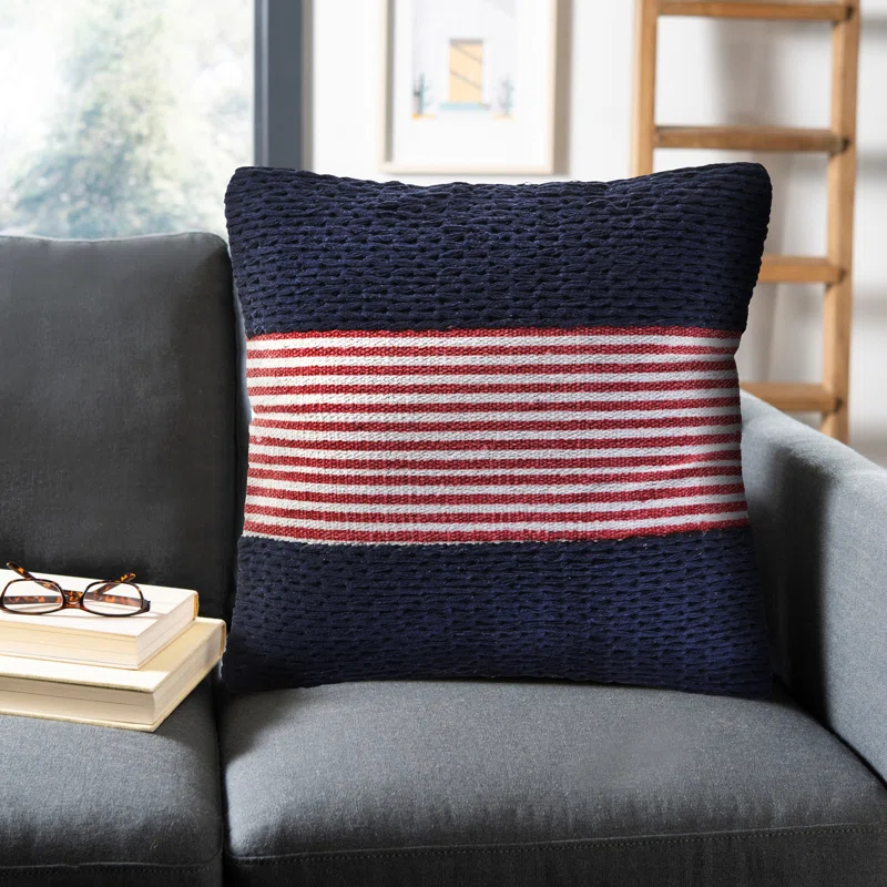 Atlas Textured Cotton Throw Pillow
