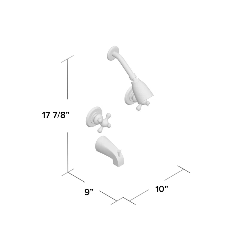 Kingston Brass KB245AX Kingston Brass Victorian Double-Handle Tub and Shower Faucet