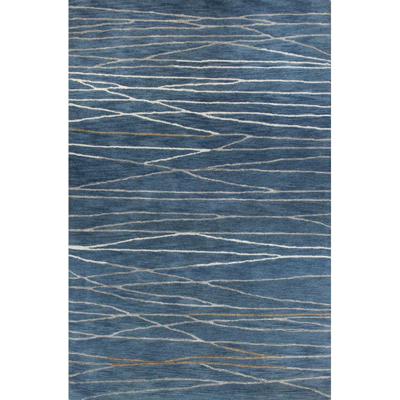 Darya Home Ladonna Collection Contemporary Abstract Area Rug Azure