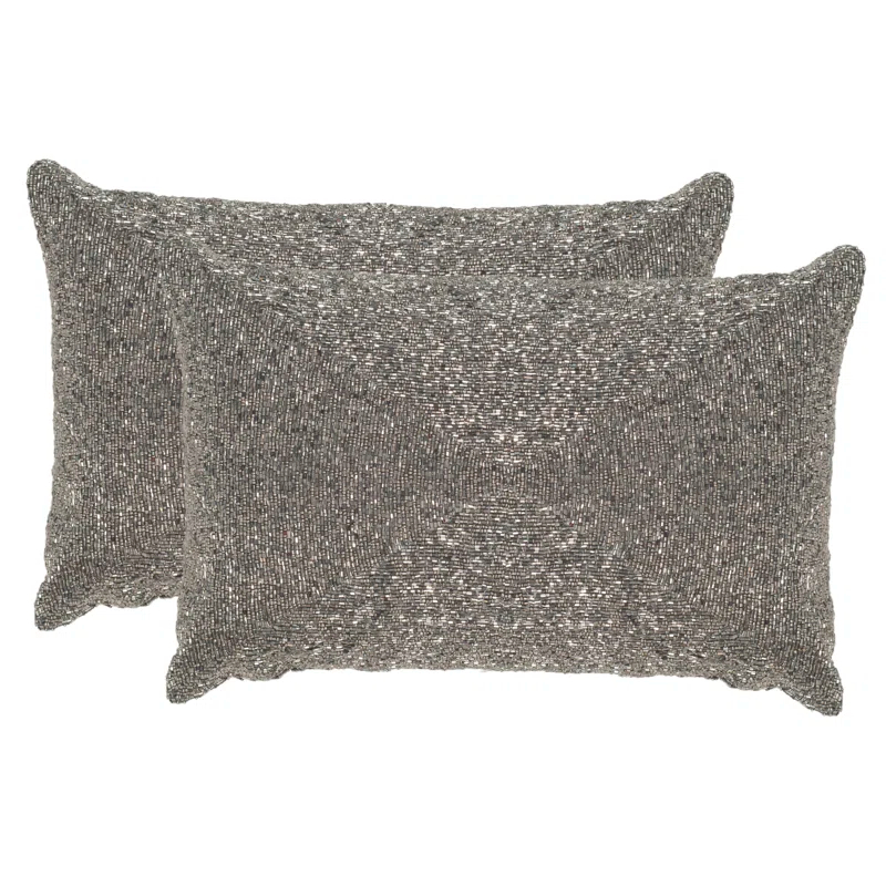 Appliqued Feather Throw Pillow (Set of 2)