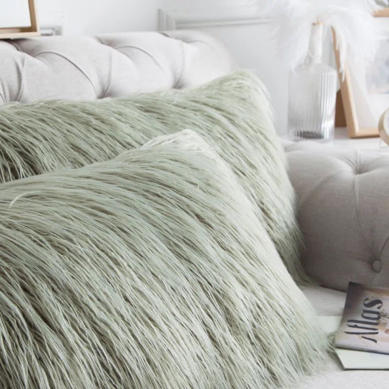 Home Soft Things Mongolian Rectangular Pillow Cover (Set of 2)