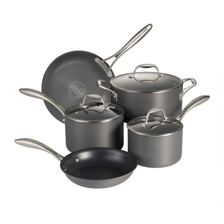 Tramontina Tramontina Gourmet 8 Pc Hard Anodized Aluminum Cookware Set