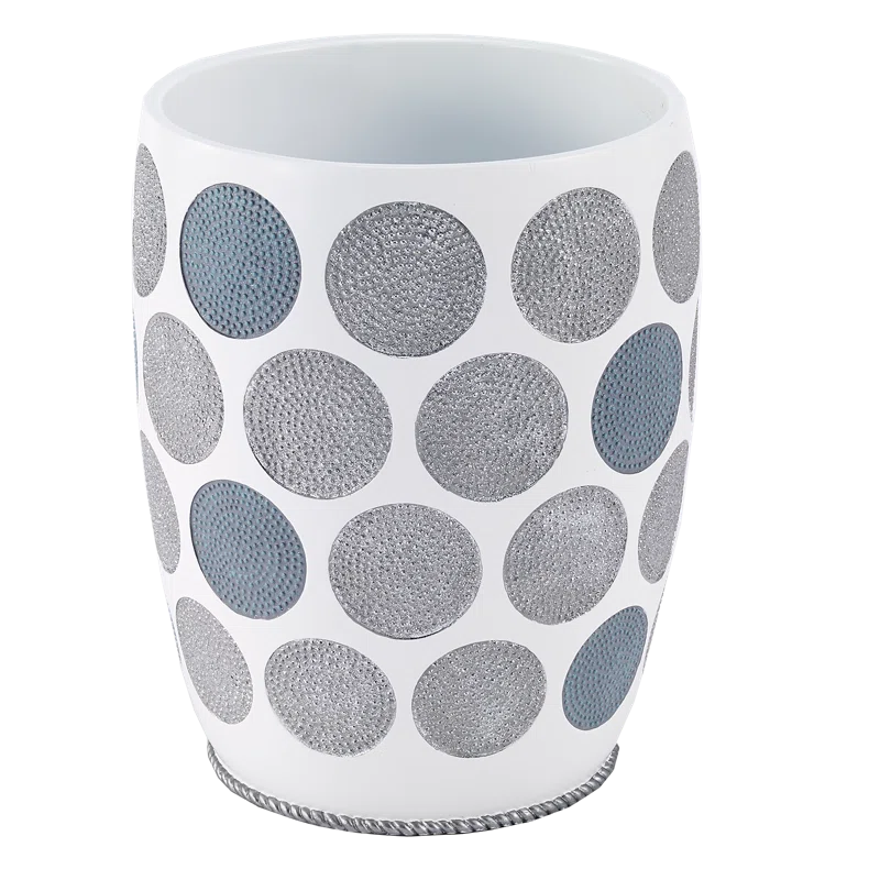 Avanti Linens Dotted Circles Resin Open Waste Basket - 2.5 Gallons