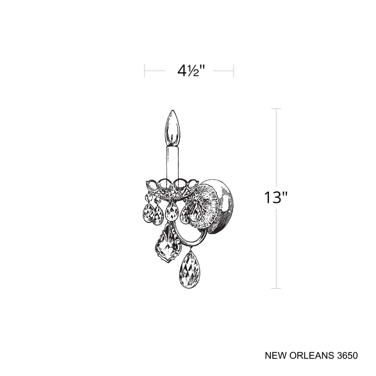 Schonbek New Orleans Candle Wall Light