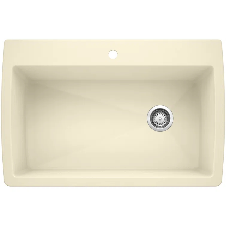 Blanco Diamond SILGRANIT 33.5" Super Single Dual Mount Kitchen Sink 440195