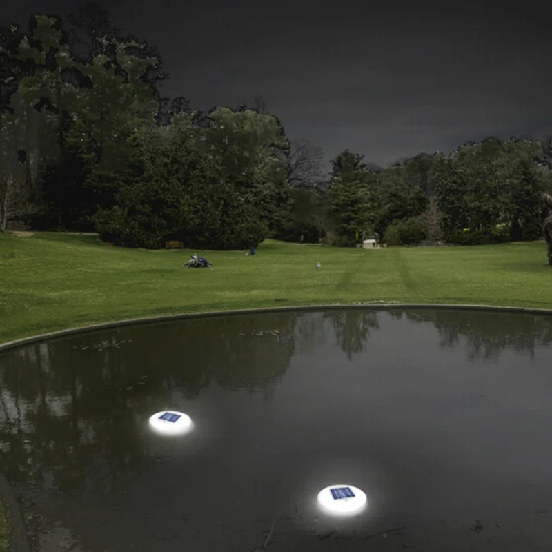 Solar Powered Integrated LED Outdoor Floating Pool Light (Set of 2)