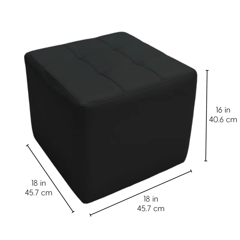 Tufted Square Ottoman 16" Height