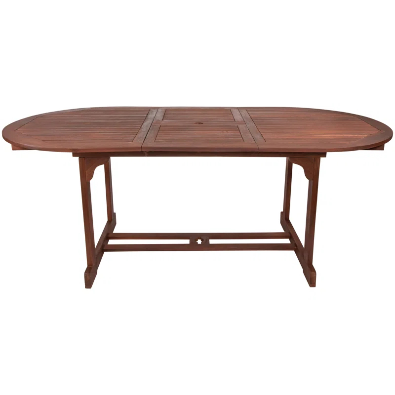 Northlight Seasonal Oval Outdoor Acacia Wood Folding Patio Dining Table