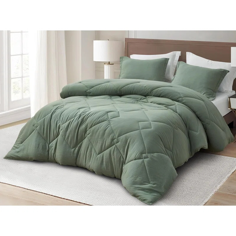 Chezmoi Collection Logan Solid Comforter Set