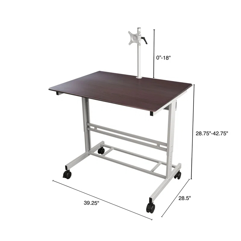 Inbox Zero Zarella Adjustable Metal Base Standing Desk
