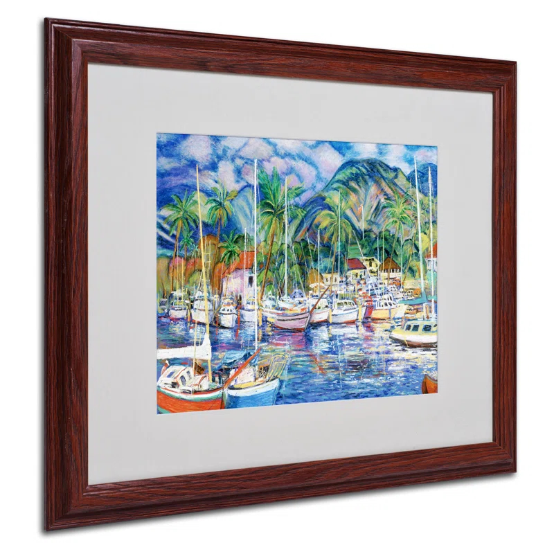 Trademark Fine Art " Lahaina Marina " by Manor Shadian
