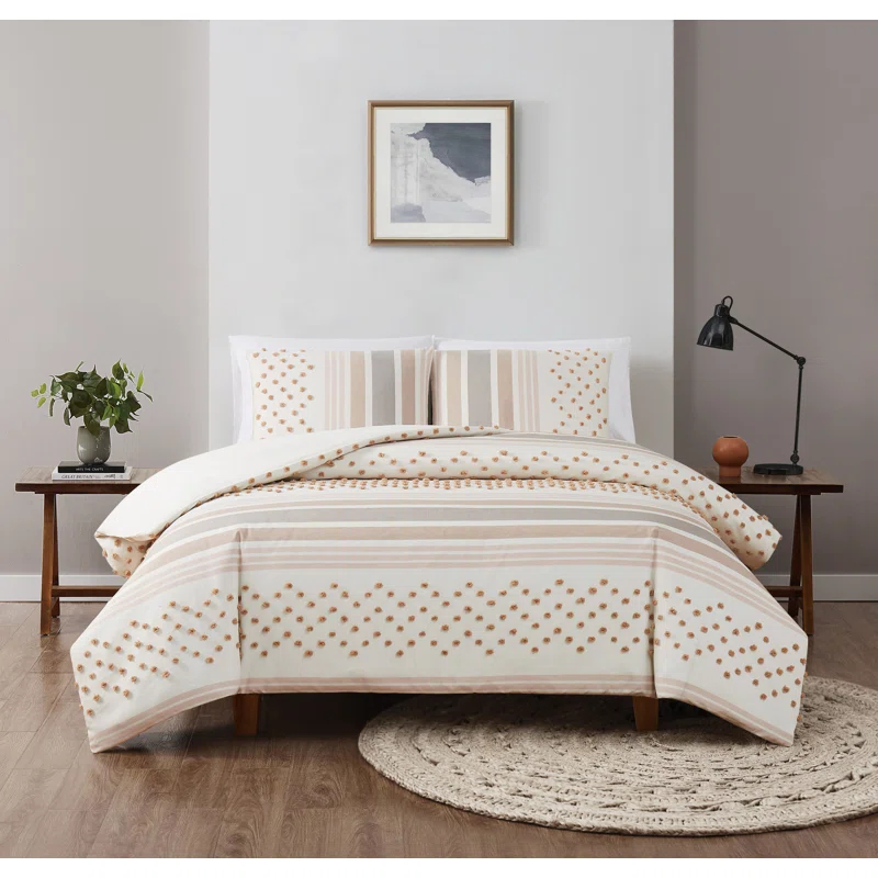 Plain Weave Geometric Shapes Duvet Cover Set