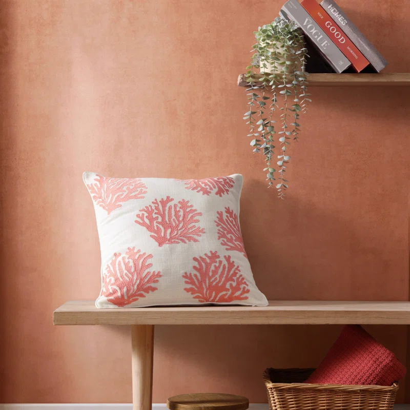 Tommy Bahama Home Coral Island Throw Pillow
