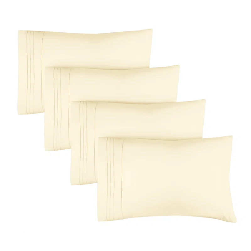 CGK Linens Soft Double Brushed Soft & Cooling Pillowcase - Set of 4