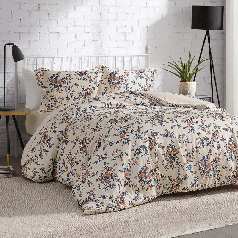 Lucky Brand Lucky Brand Garden Floral Bouquet Reversible Duvet Cover & Shams Bedding Sets