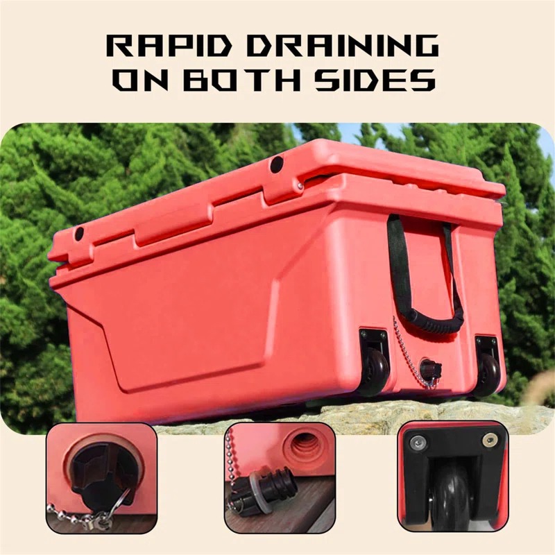 Tryimagine Outdoor Camping Picnic Fishing Portable Cooler 65QT Portable Insulated Cooler Box
