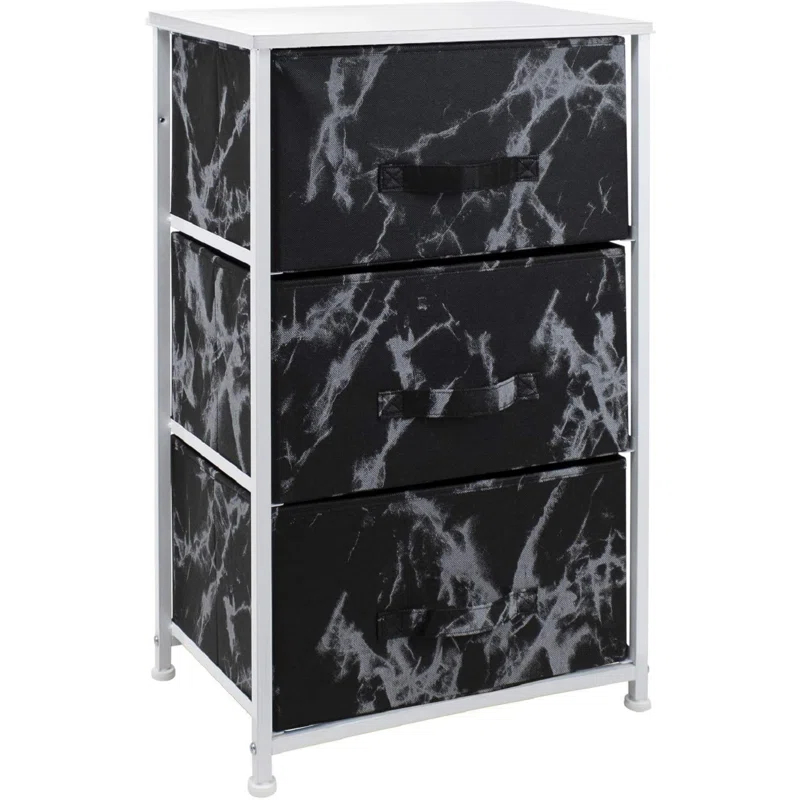 Sorbus Sorbus 3 Drawers Nightstand with Steel Frame and Wood Top