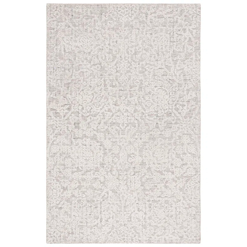 Floral Hand Tufted 60% Wool, 20% Viscose, And 20% Cotton Floral Rug