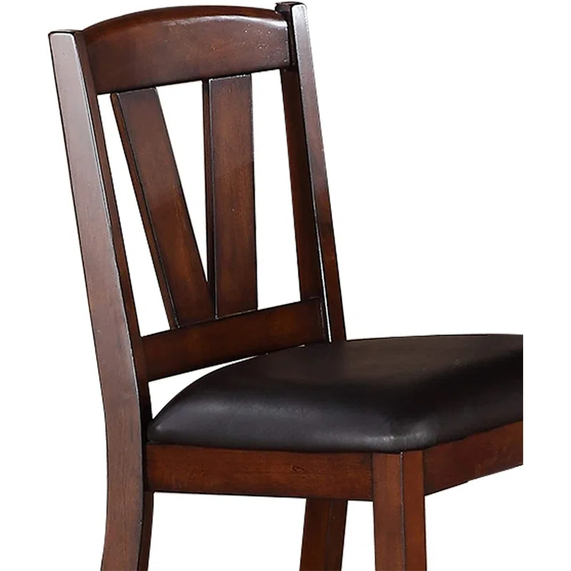 Dining Table 6X High Chairs 7Pcs Counter Height Dining Set Walnut Finish Dining Room Furniture Transitional Style,dining set,kitchen table and chairs
