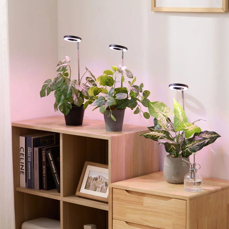 UNIVERSAL WINDOW SOLUTIONS Plant Grow Light, LED Growing Light Full Spectrum For Indoor Plants,Height Adjustable, Automatic Timer, 5V Low Safe Voltage,Idea For Small Plant Light