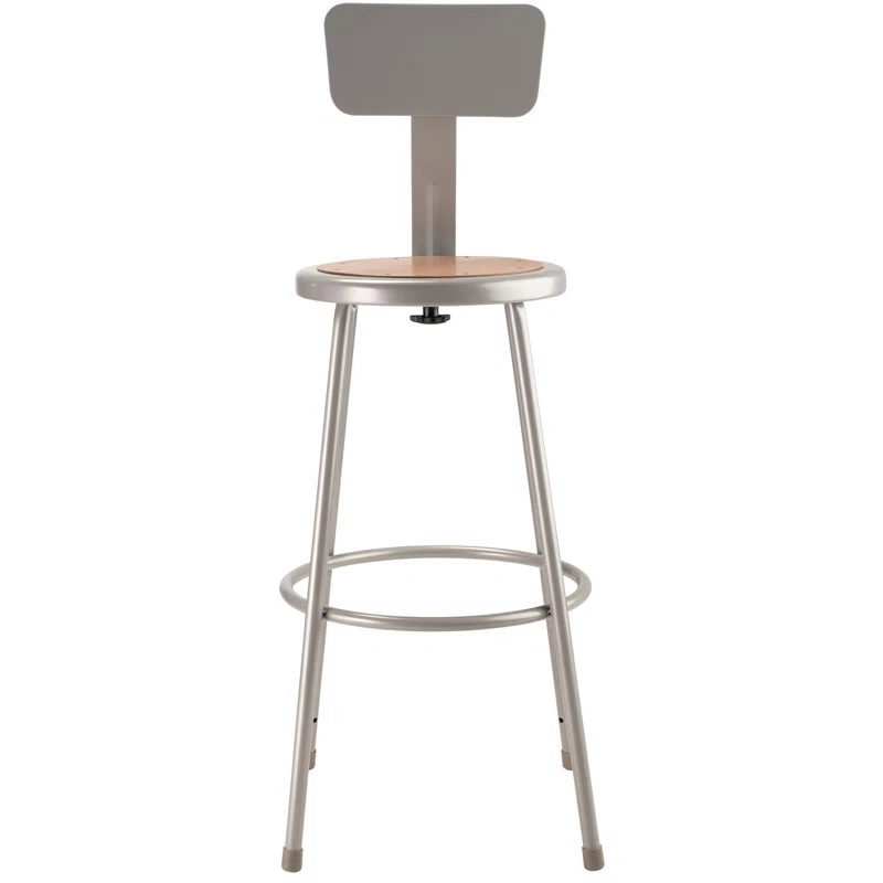 Heavy Duty Steel Stool With Backrest