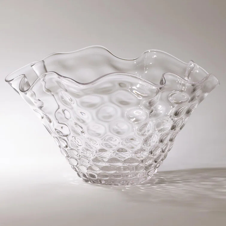 Global Views Honeycomb Optic Wavy Bowl | Wayfair