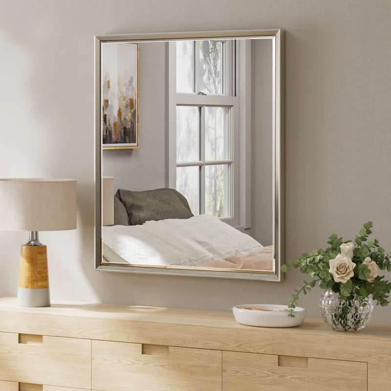 Decorative Wall Mirror Beveled Design, Bathroom Vanity Mirror Accent Mirror Finish