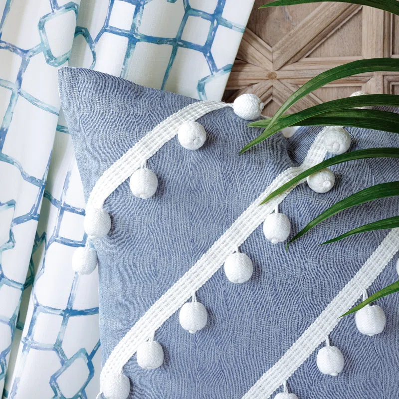 Eastern Accents Castaway Pom-poms Throw Pillow