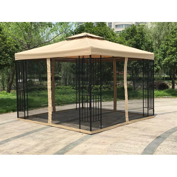 Jeco Inc. Double Roof 10 Ft. W x 10 Ft. D Steel Patio Gazebo