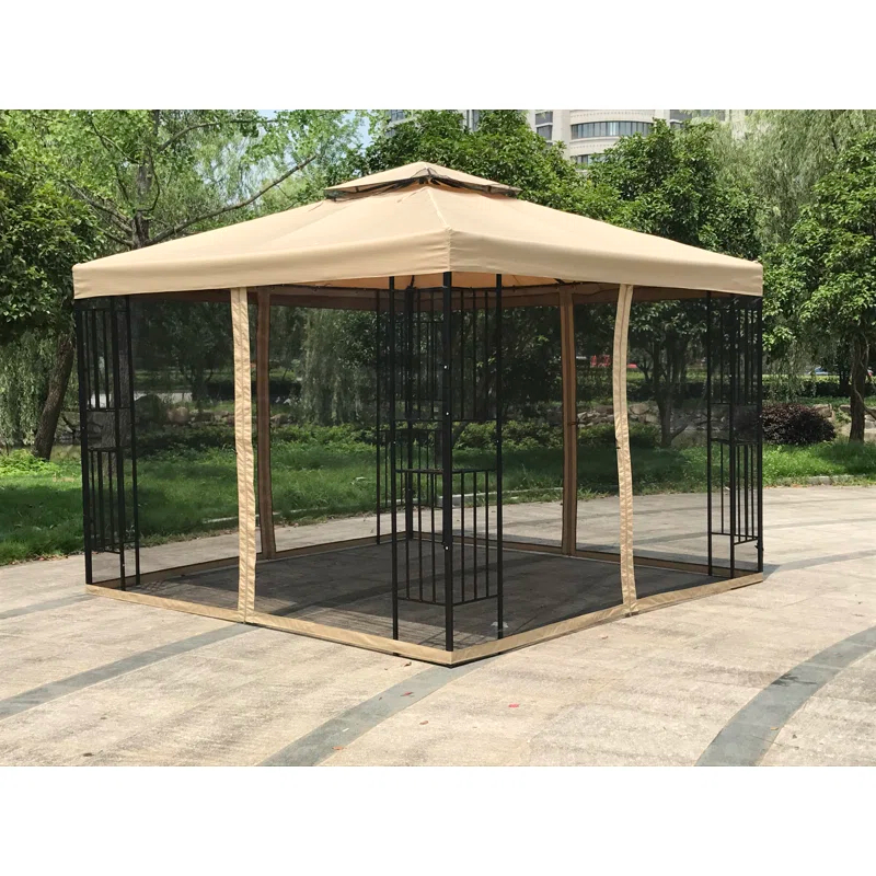 Jeco Inc. Double Roof 10 Ft. W x 10 Ft. D Steel Patio Gazebo