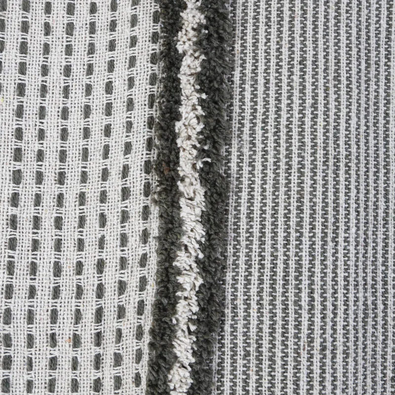 Jagger Cotton Oversized Throw by Pom Pom at Home - Ivory and Moss