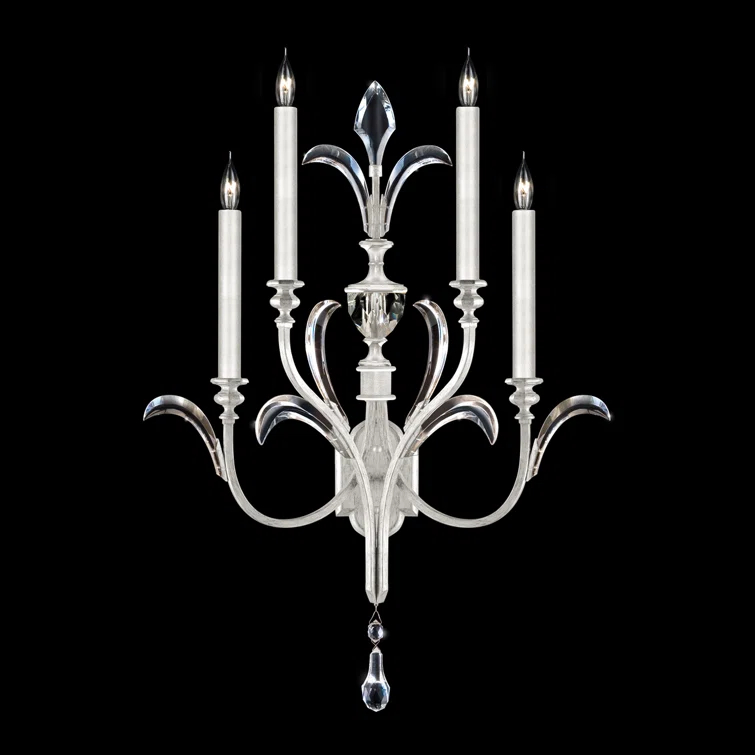 Beveled Arcs Candle Wall Light