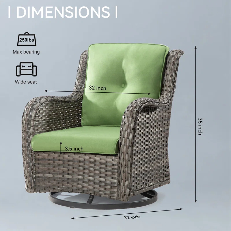 COZYWOR Outdoor Dining Armchair with Cushion