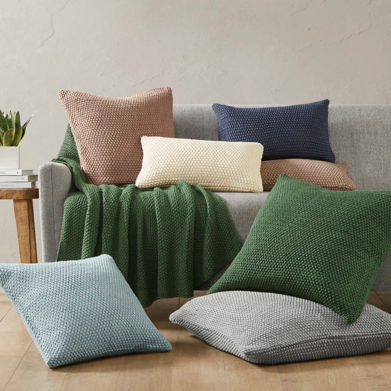 INK+IVY Tino Knit Square Euro Pillow Sham
