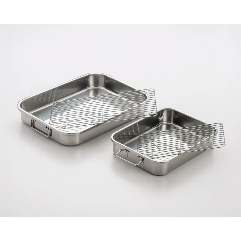 Cook Pro Cook Pro All-In-One 9.5'' Stainless Steel Roasting Pan with Rack