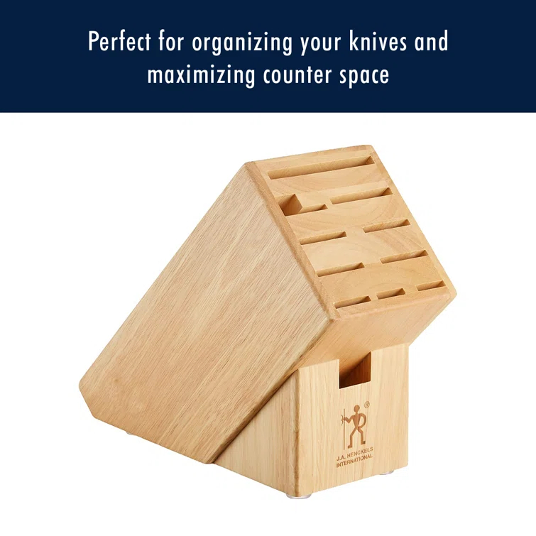 HENCKELS HENCKELS Edge Maintenance Hardwood Knife Block, Knife Storage, 11-slot