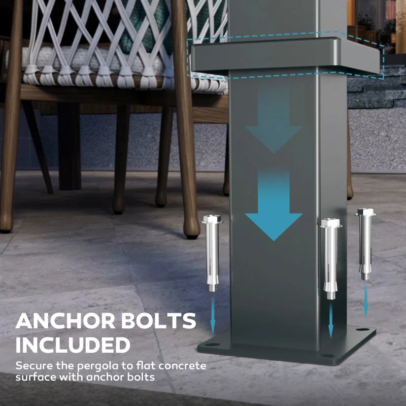 Mirador 80/88S Metal Frame Pergola with Adjustable Louvered Roof